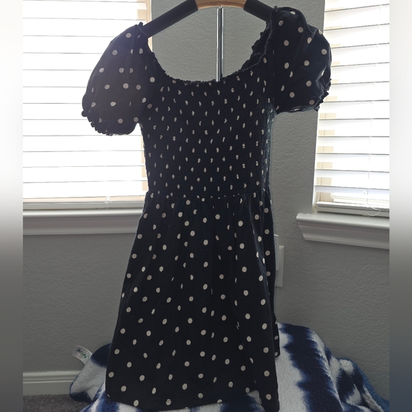 George Black and White Polka Dot Kids Dress - Picture 1 of 1